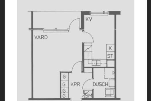 Möblerad 1.5:a med balkong i Husby