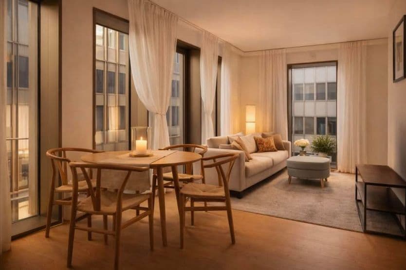 Möblerad gavellägenhet i Hagastaden