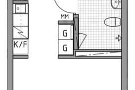 Studentetta i Gubbängen nära T-bana