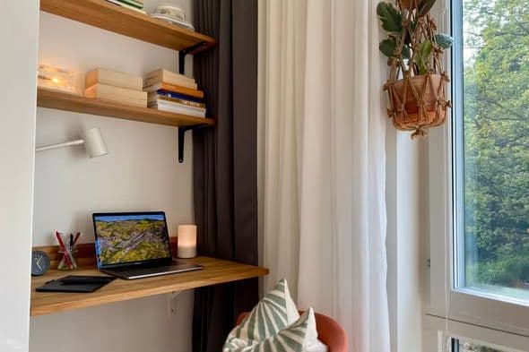 Ljus 1,5:a nära natur och bad